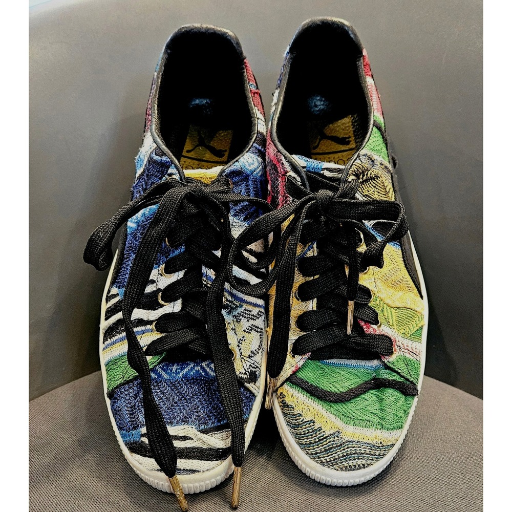 Puma x Coogi Clyde Sweater Size 9 Multicolor Knit Collab Wearable Rare Street